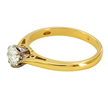 18ct gold Diamond 0.50cts solitaire Ring size J